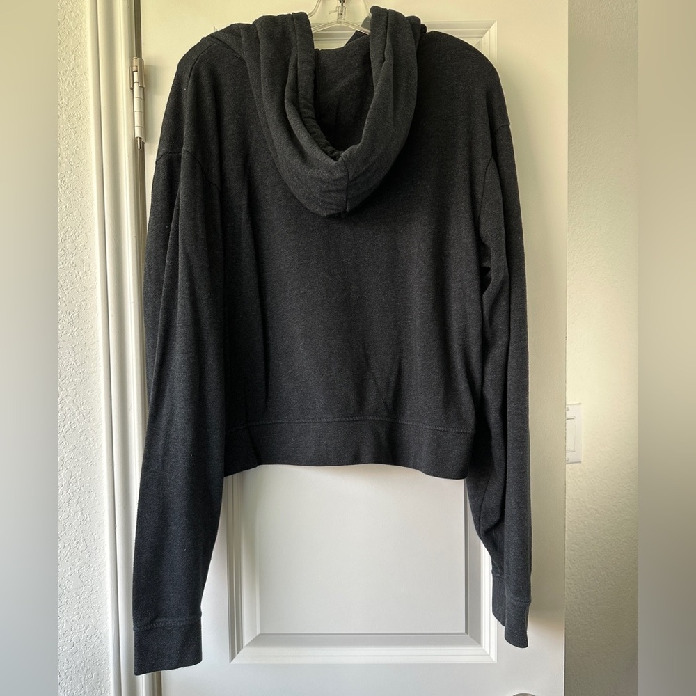 Vans Women's Dark Gray Hoodie with Pink Graphic - Picture 7 of 7